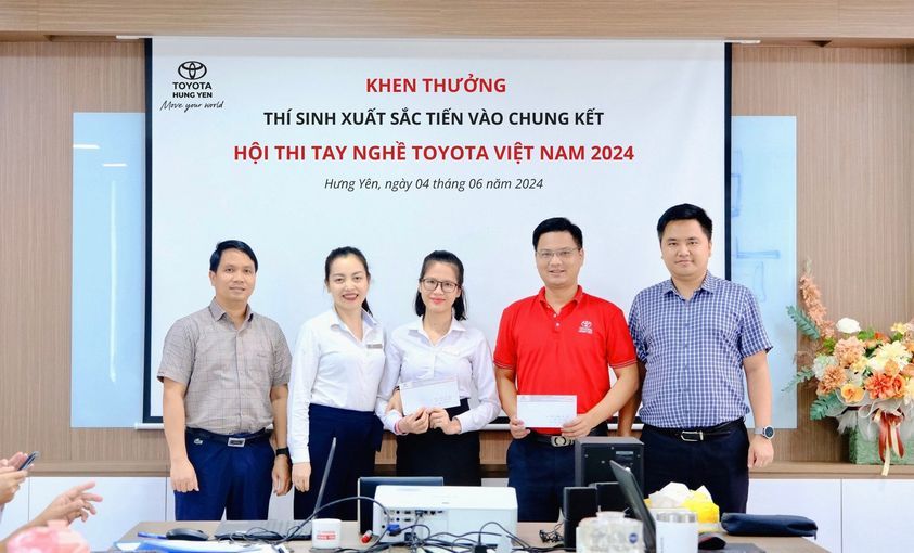 CHÚC MỪNG THÍ SINH TOYOTA HƯNG YÊN TIẾN VÀO CHUNG KẾT HỘI THI TAY NGHỀ TOYOTA VIỆT NAM 2024