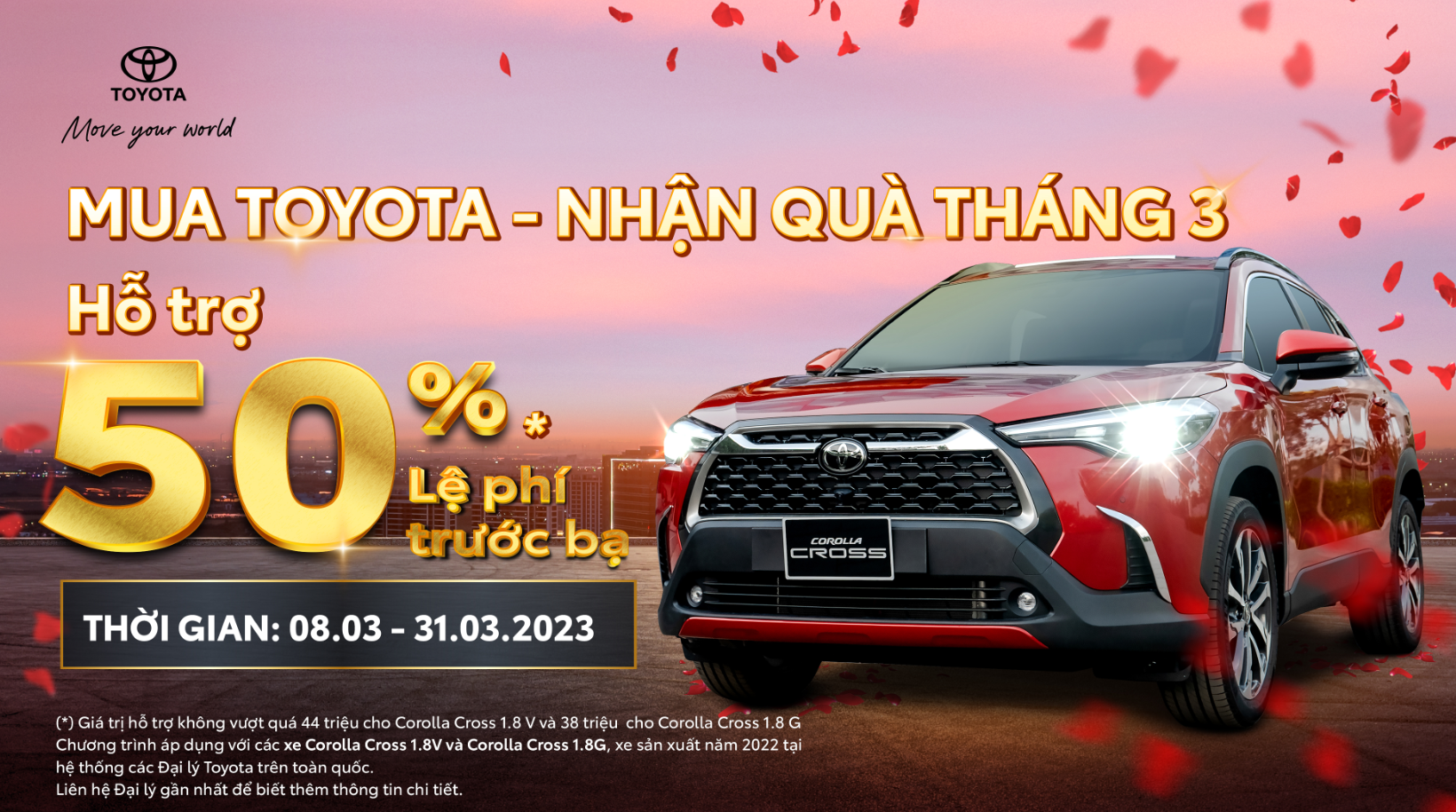 Chương trình khuyến mại từ hệ thống Đại lý Toyota dành cho xe Toyota Corolla Cross trong tháng 8/2023