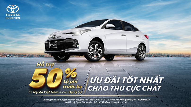 Chương trình khuyến mại từ hệ thống Đại lý Toyota dành cho xe Vios trong tháng 9/2023