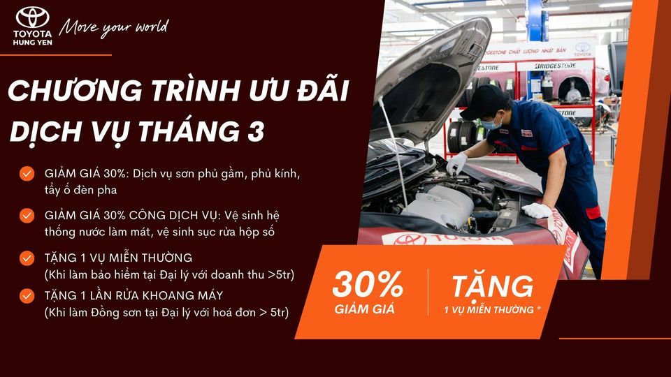CHƯƠNG TRÌNH ƯU ĐÃI DỊCH VỤ THÁNG 3