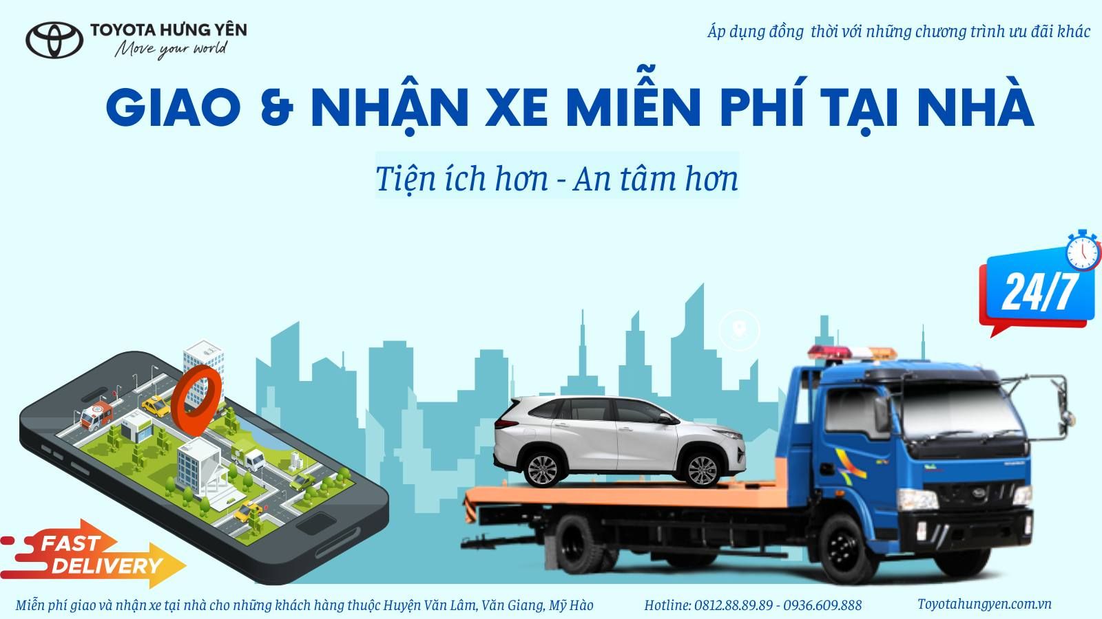 DỊCH VỤ GIAO XE MIỄN PHÍ TẬN NHÀ CHO KHÁCH HÀNG Ở XA ĐẠI LÝ