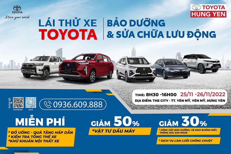 LÁI THỬ XE & BẢO DƯỠNG SỬA CHỮA LƯU ĐỘNG TẠI THE CITY YÊN MỸ