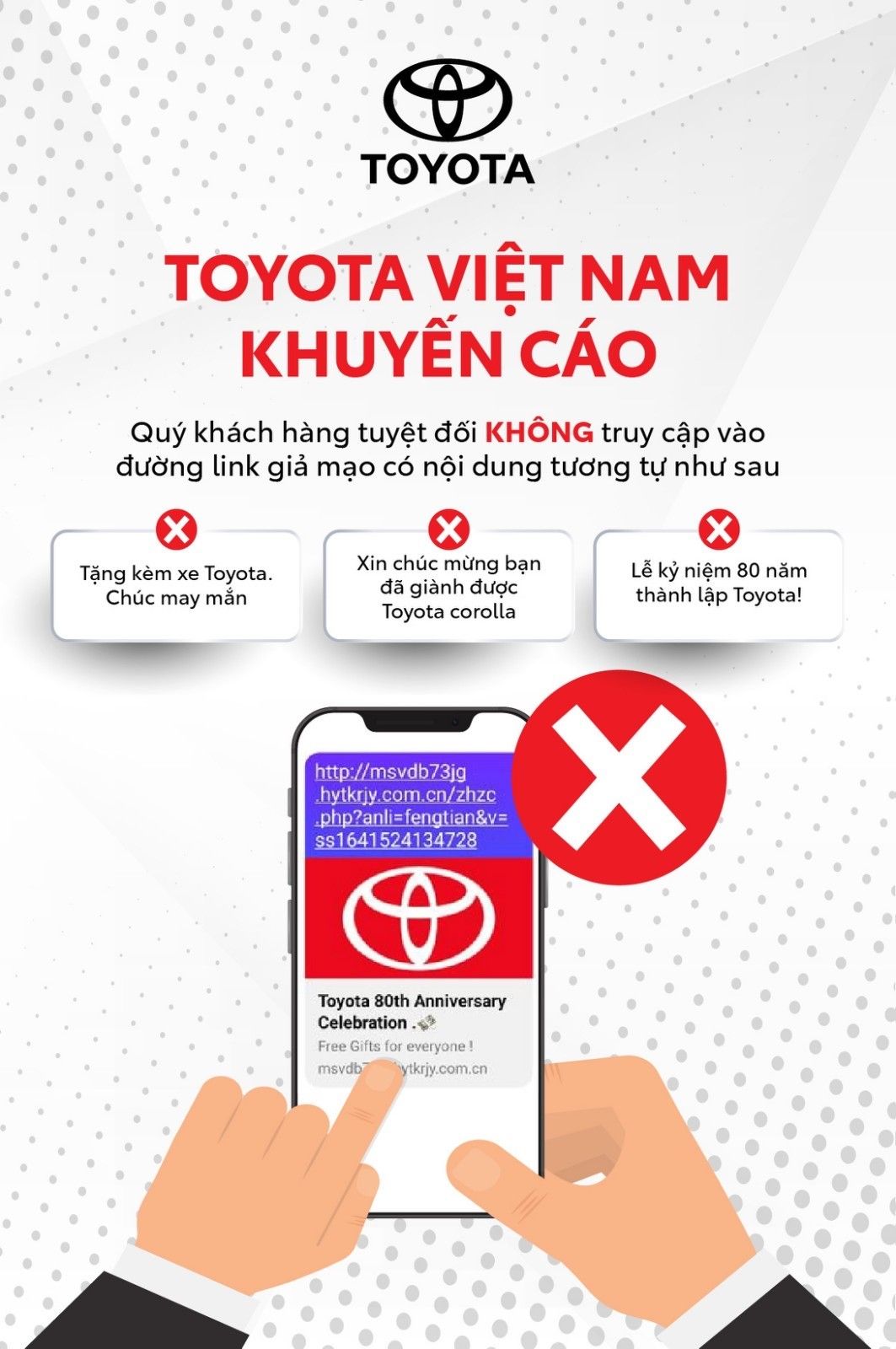 TOYOTA HƯNG YÊN KHUYẾN CÁO QUÝ KHÁCH HÀNG TRƯỚC HIỆN TƯỢNG GIẢ MẠO